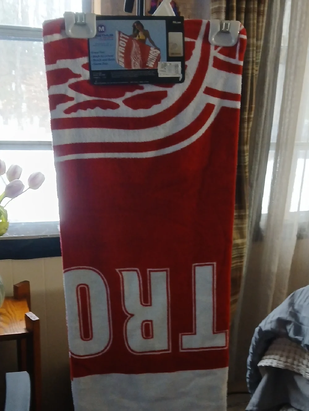 Wincraft Red and White Detroit  Redwings  Logo Beach Towel 30